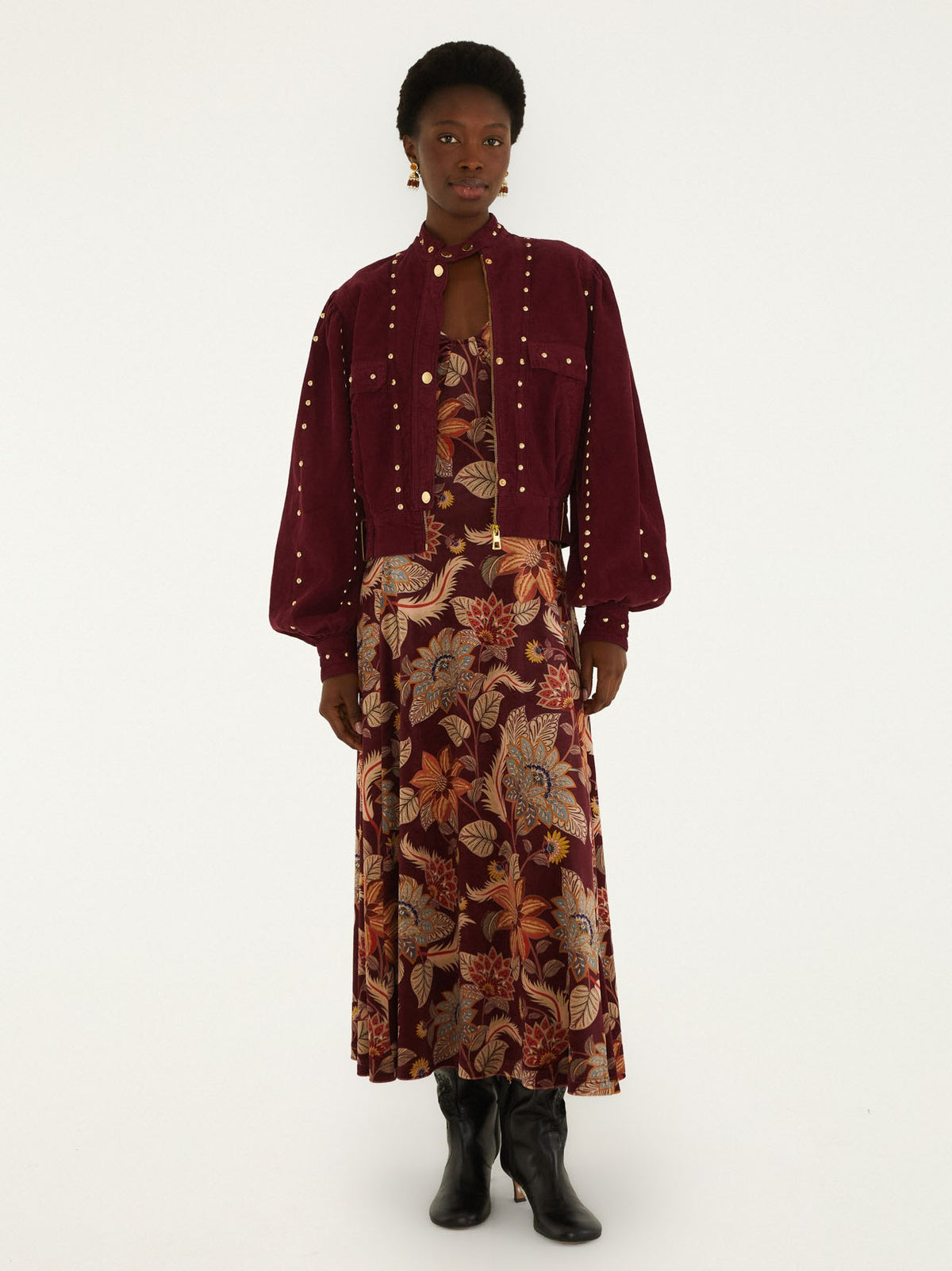 Farm Rio Studded Corduroy Jacket