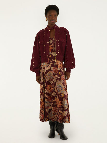 Farm Rio Studded Corduroy Jacket