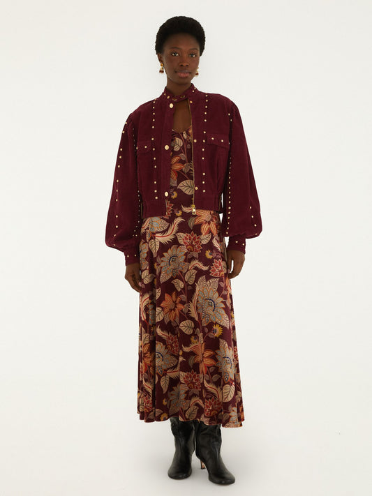 Farm Rio Studded Corduroy Jacket