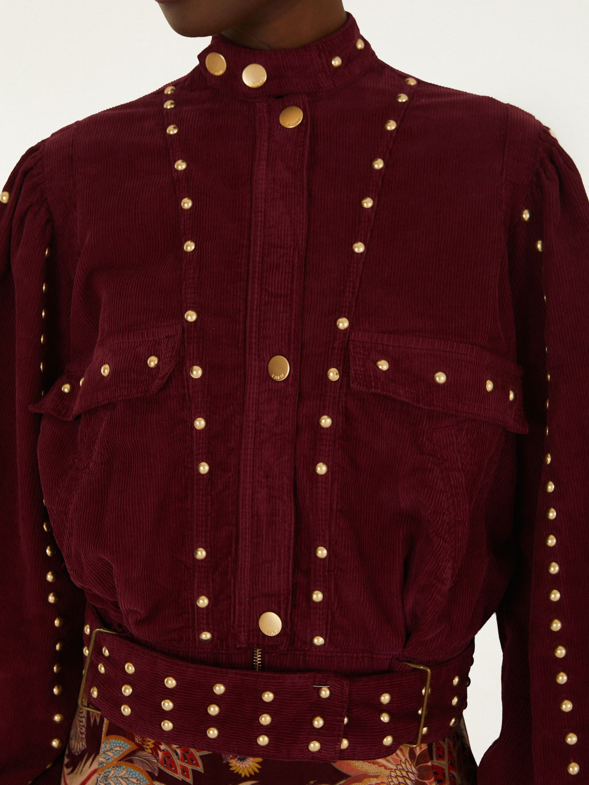 Farm Rio Studded Corduroy Jacket