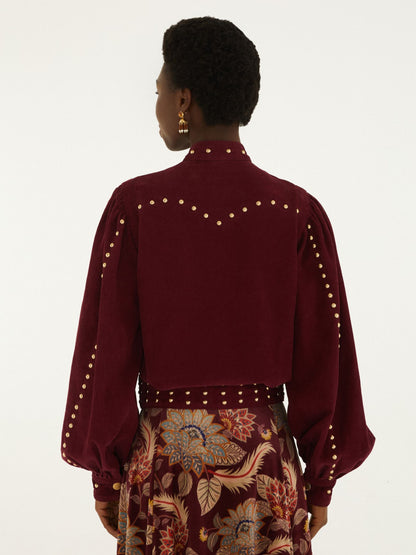 Farm Rio Studded Corduroy Jacket