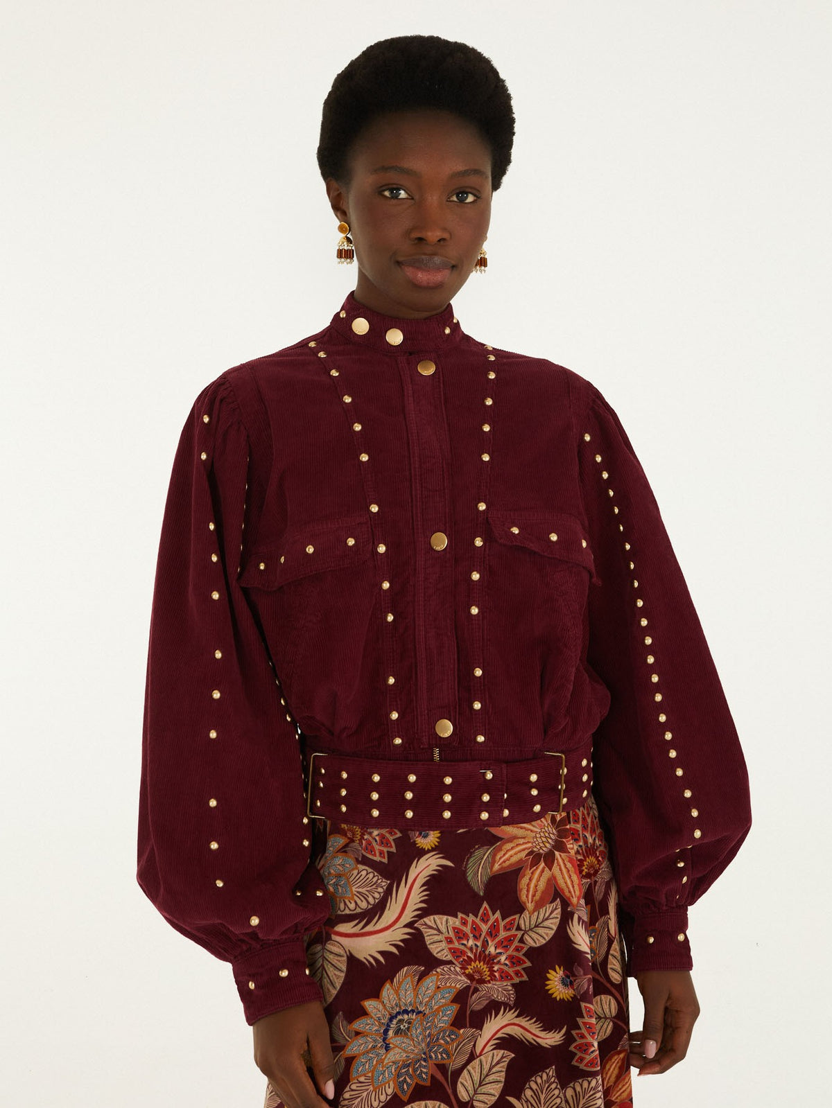 Farm Rio Studded Corduroy Jacket