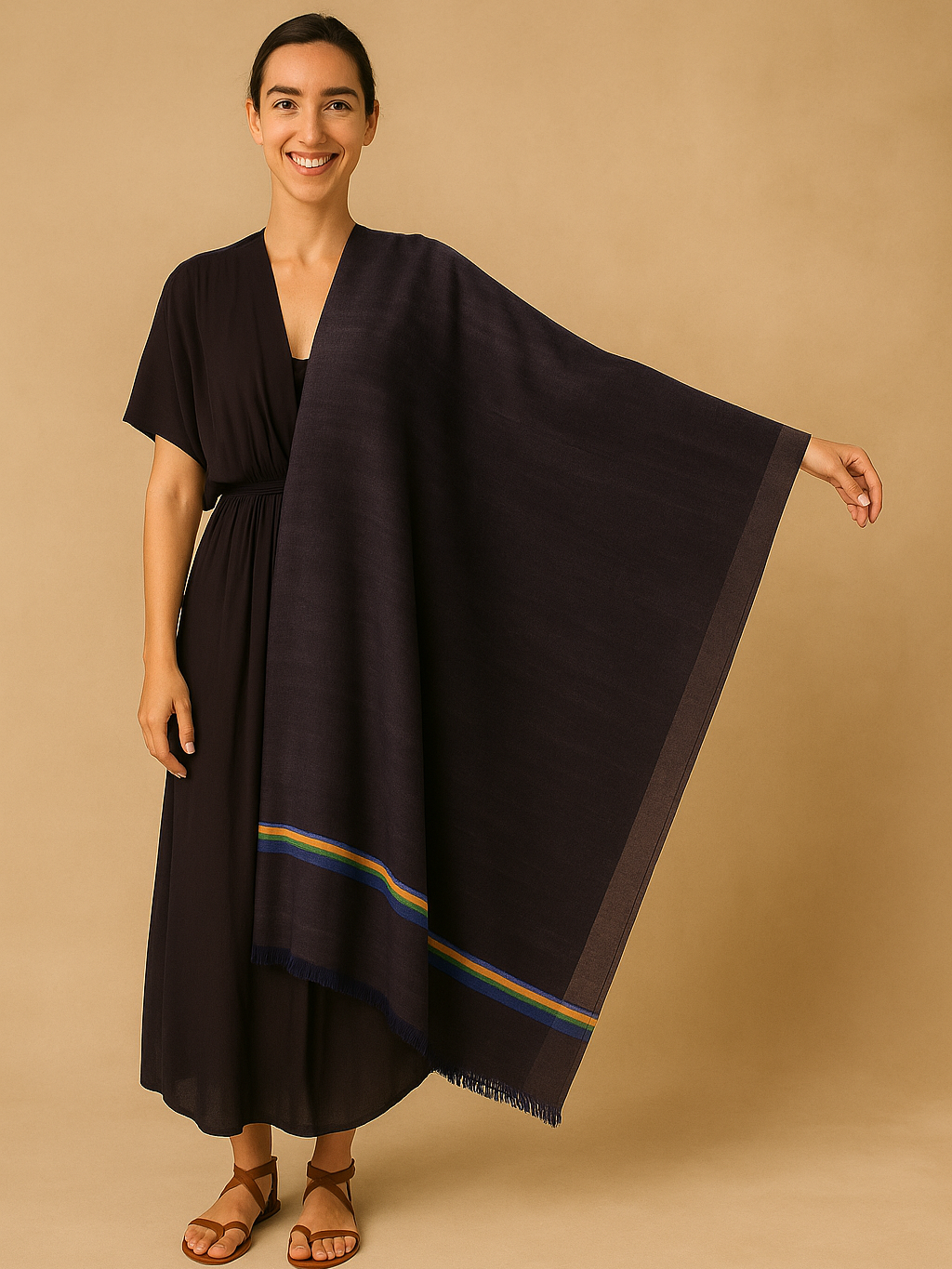 Large Pashmina & Wool Shawl