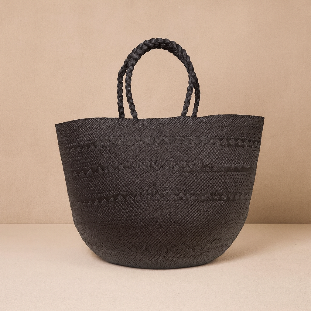 Big Artisanal Basket in Black