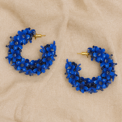 Flower Small Hoop Earrings