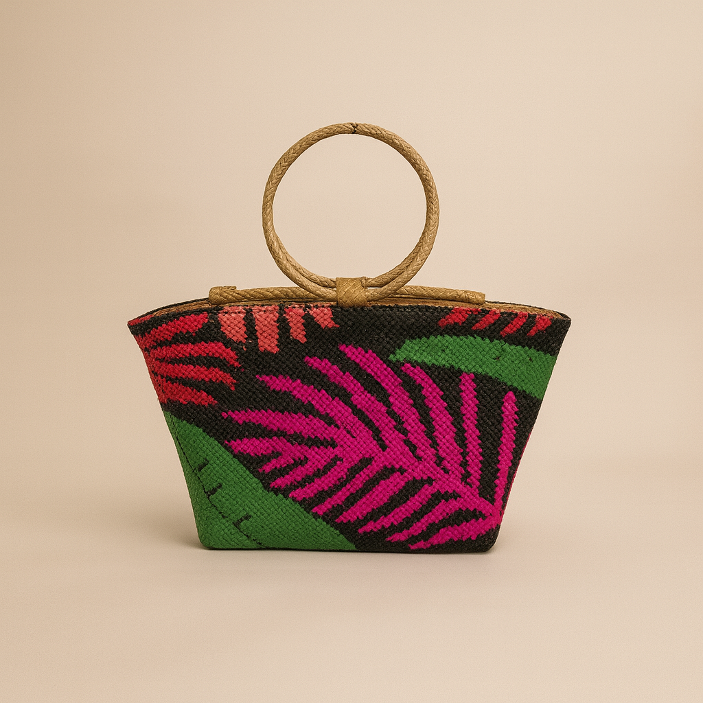 Medium Shopper Beach Palm Leaves Bag