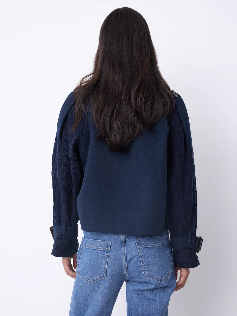 Kassia wool trench coat Navy