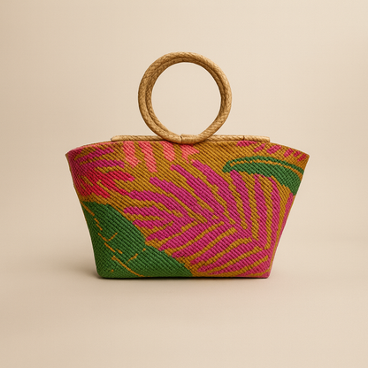 Medium Shopper Beach Palm Leaves Bag