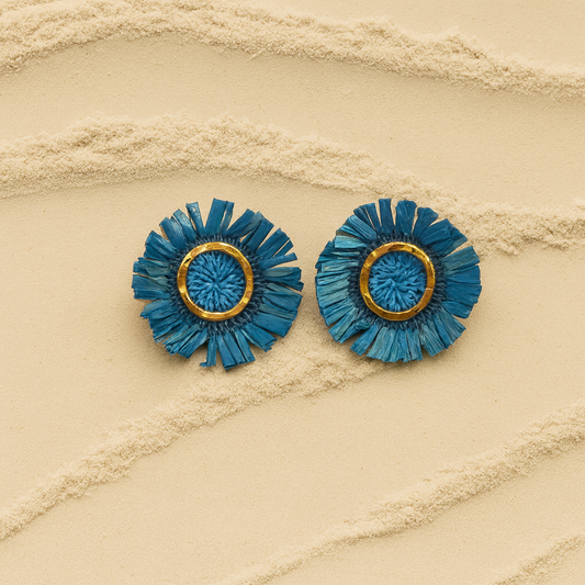 Girasol Stud Earrings in Blue