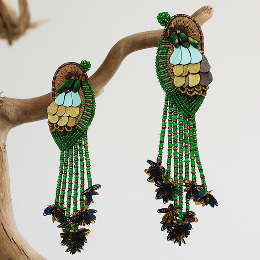 Kingfisher Earrings Green