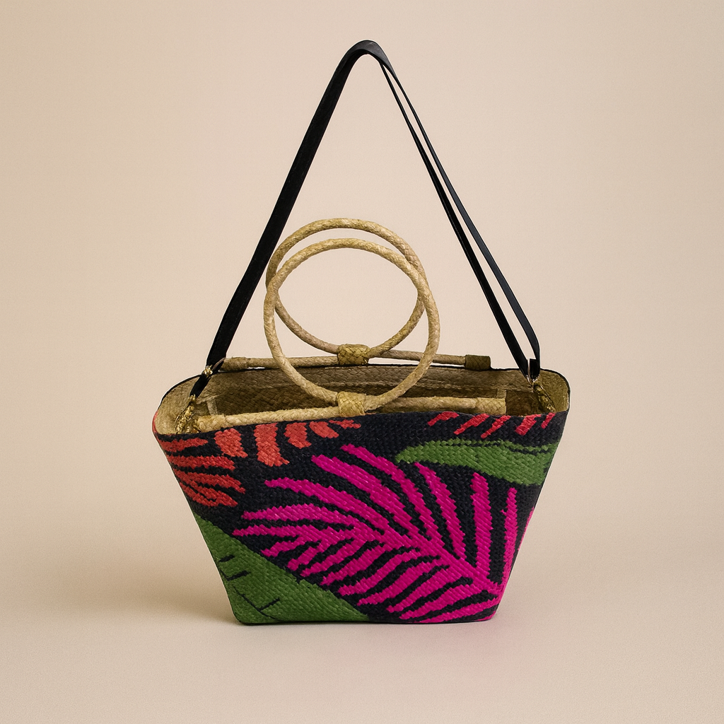 Medium Shopper Beach Palm Leaves Bag