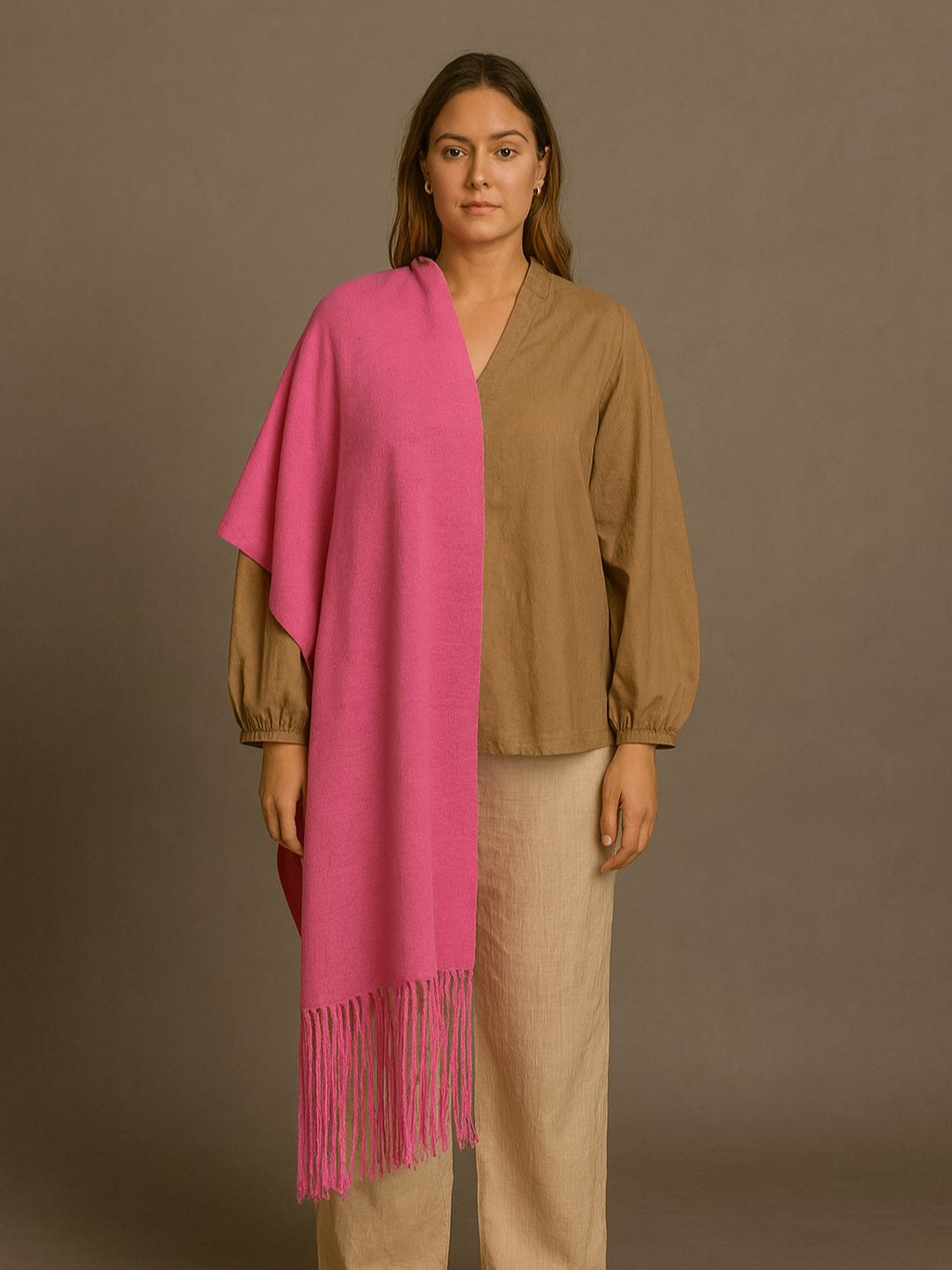 Fringes Cashmere Scarf