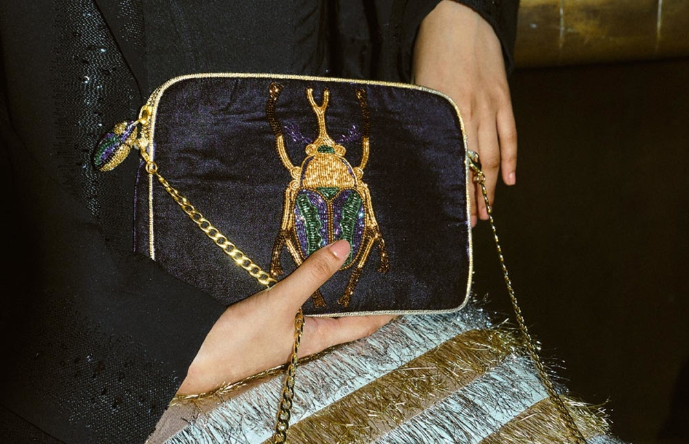 Beetle Velvet Bag