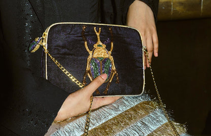 Beetle Velvet Bag