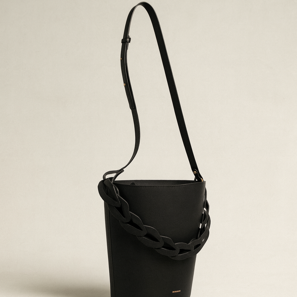 Louise Large Black Bucket Bag