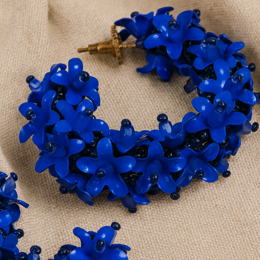 Flower Small Hoop Earrings