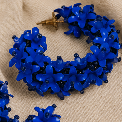 Flower Small Hoop Earrings