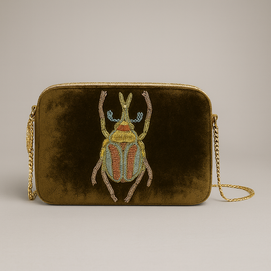 Beetle Velvet Bag