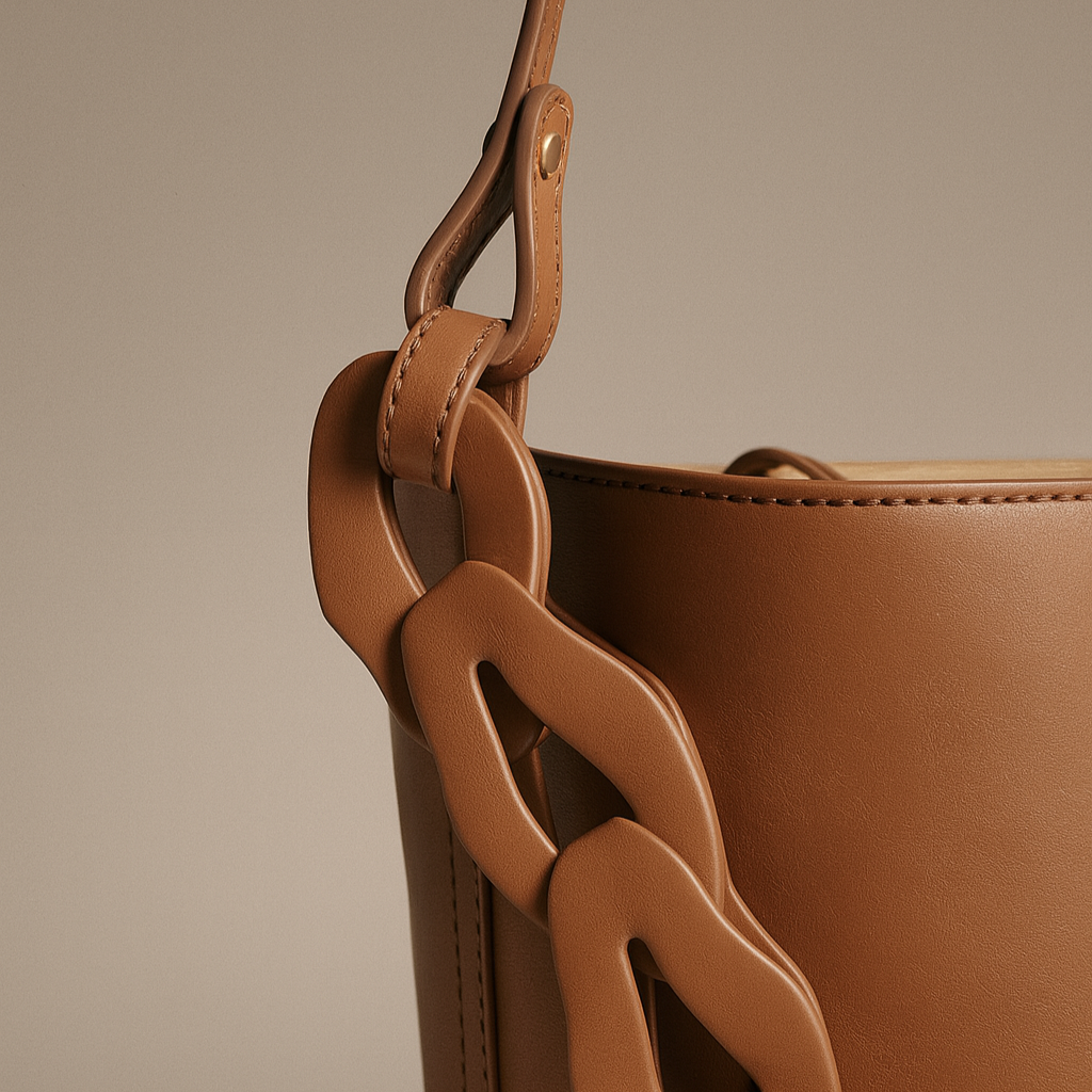 Louise Large Brown Bucket Bag