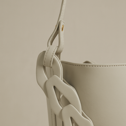 Louise Large Off White Bucket Bag
