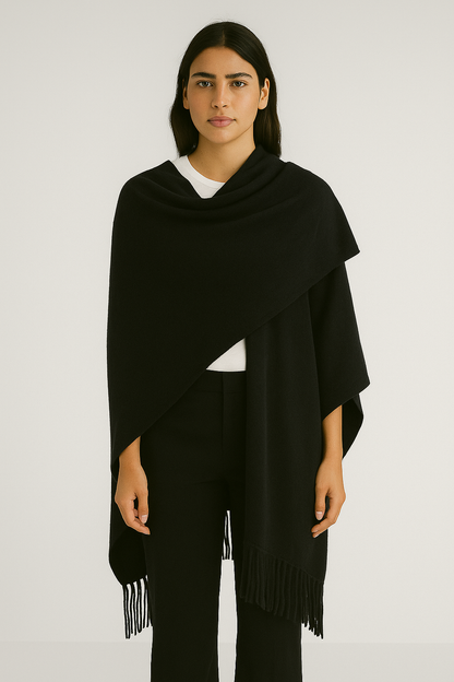 Cashmere poncho