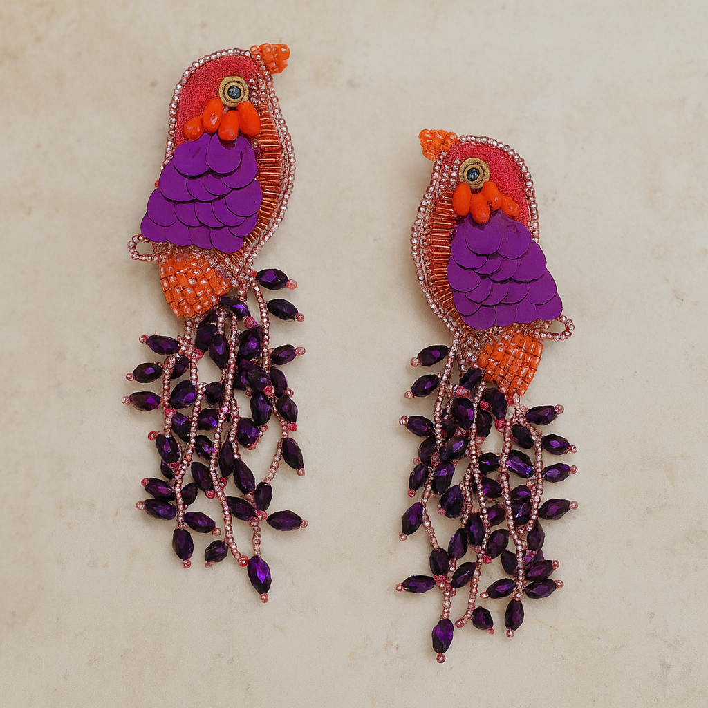Kingfisher Earrings Purple