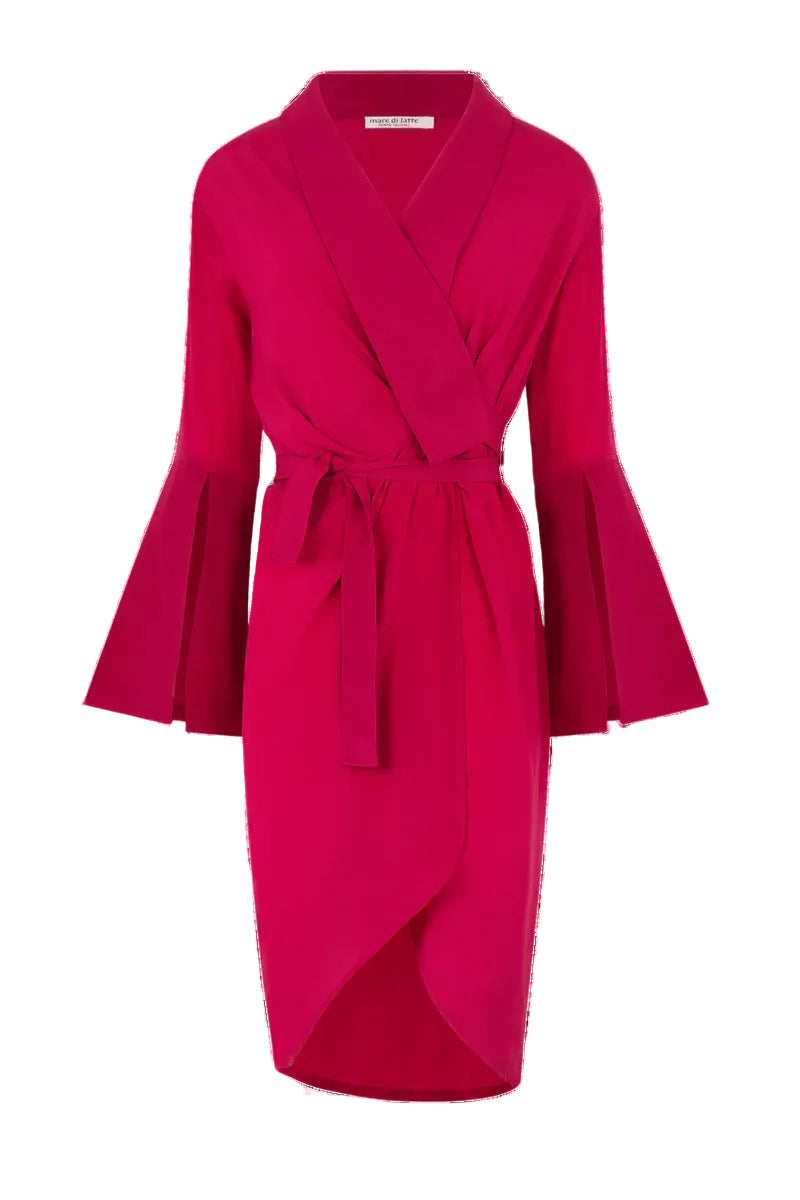pink  dress with a belt