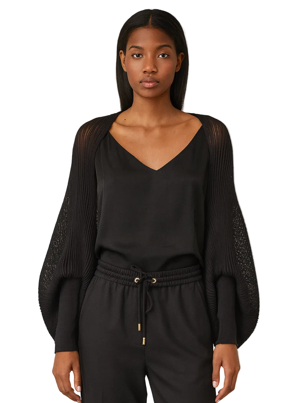black cardigan