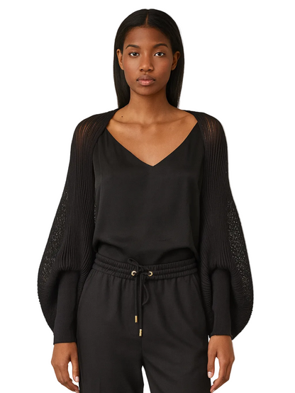 black cardigan