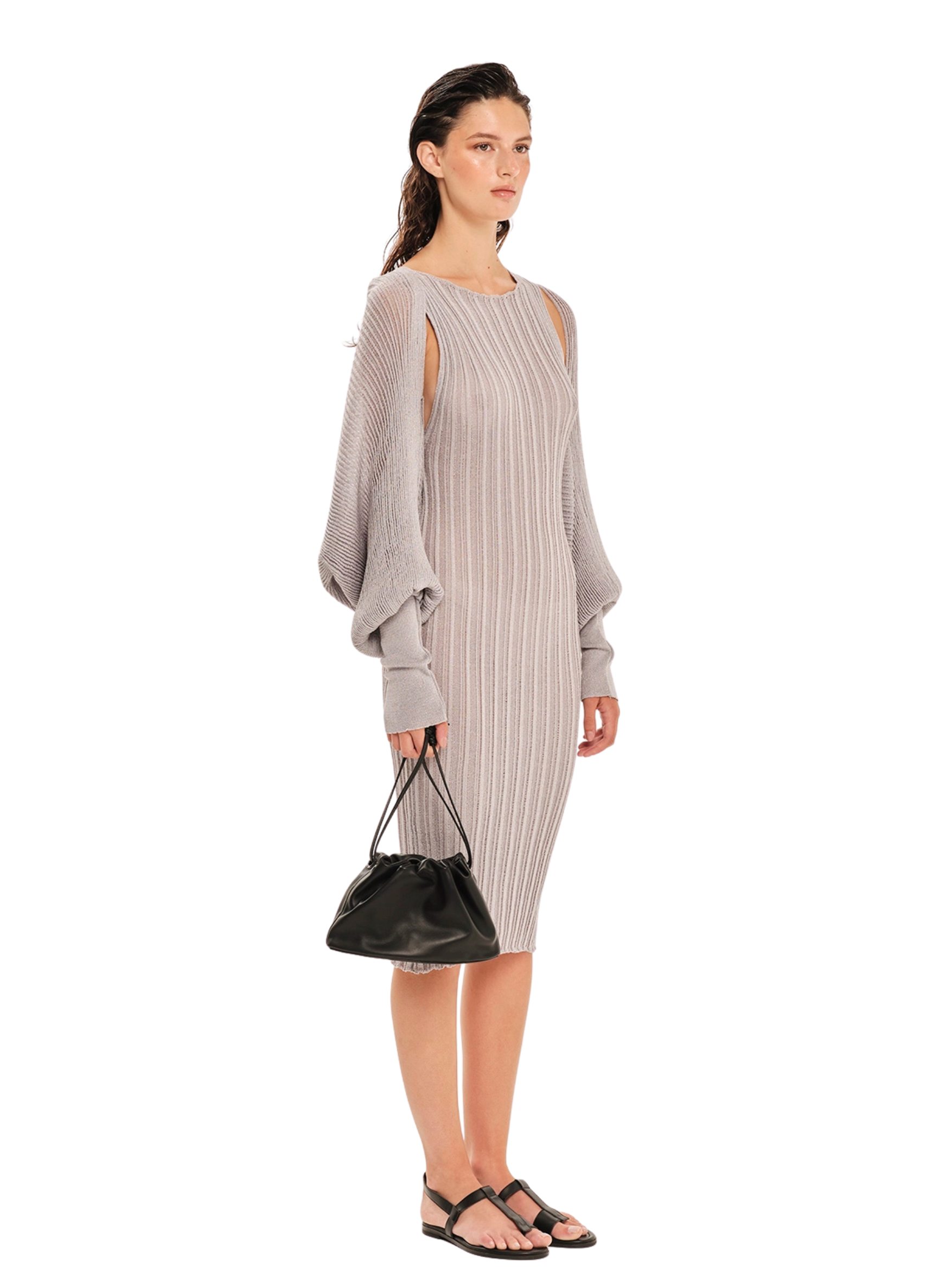 gray lurex sparkling cardigan