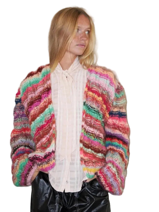 Arena Rainbow Cardigan Multi Stripe