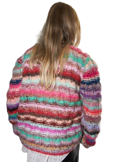 Arena Rainbow Cardigan Multi Stripe
