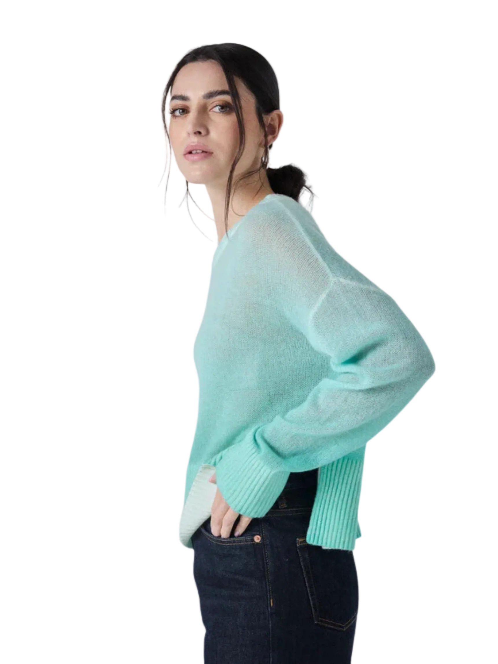  light green gradient sweater
