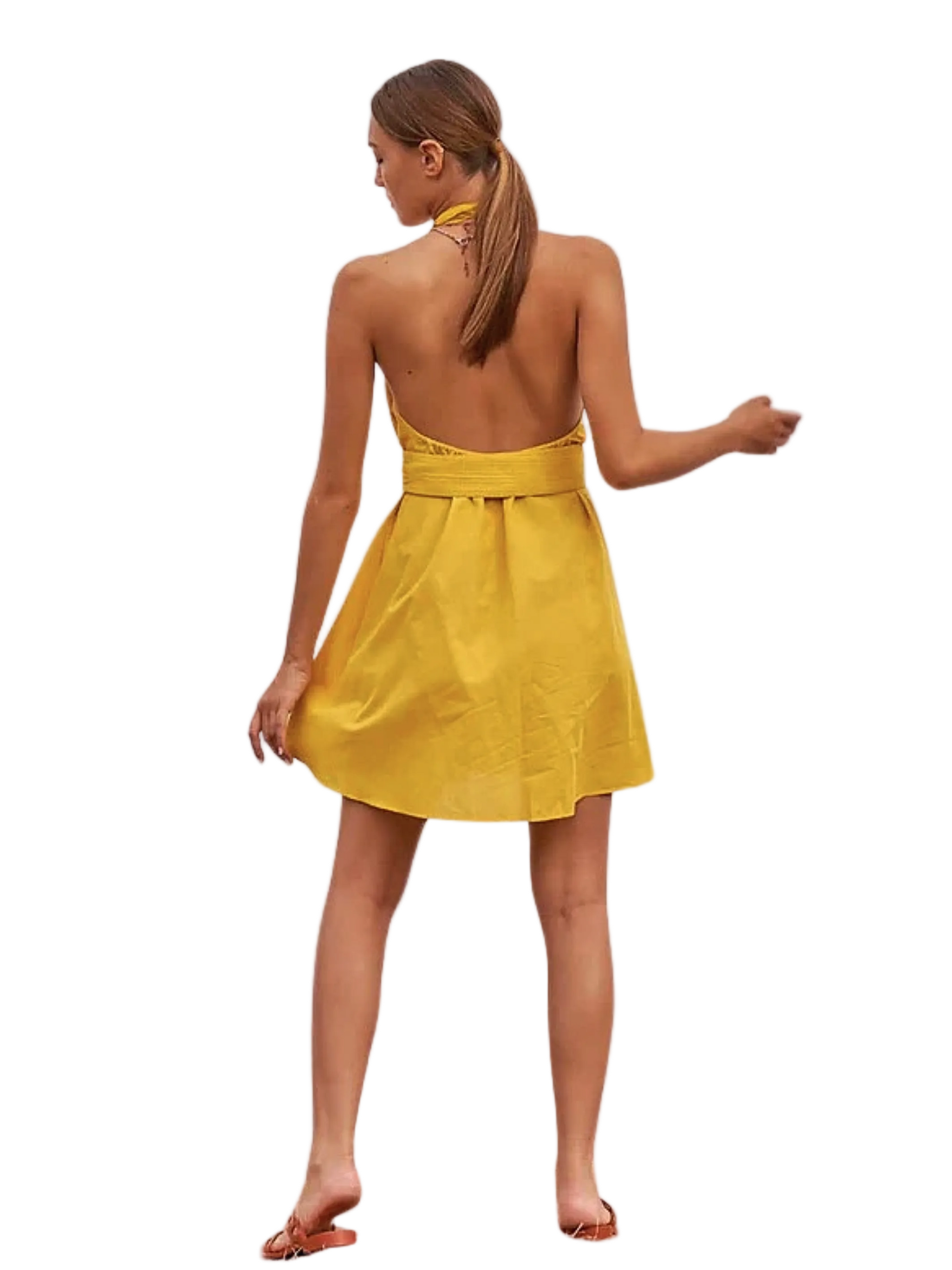 pareo yellow dress