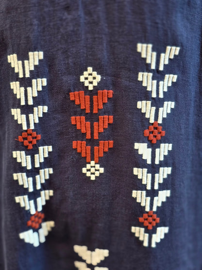 Close-up of embroidered patterns