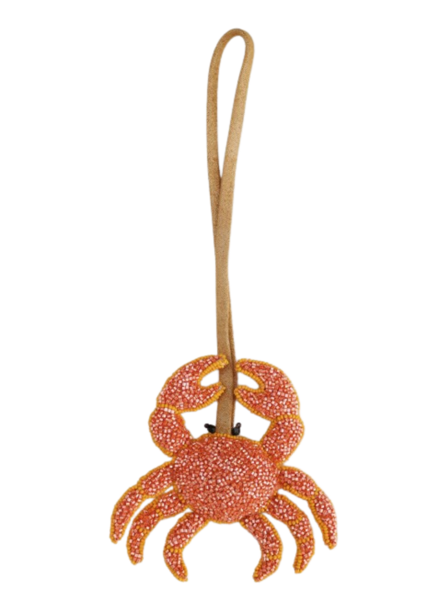 beaded bag charm crab shape