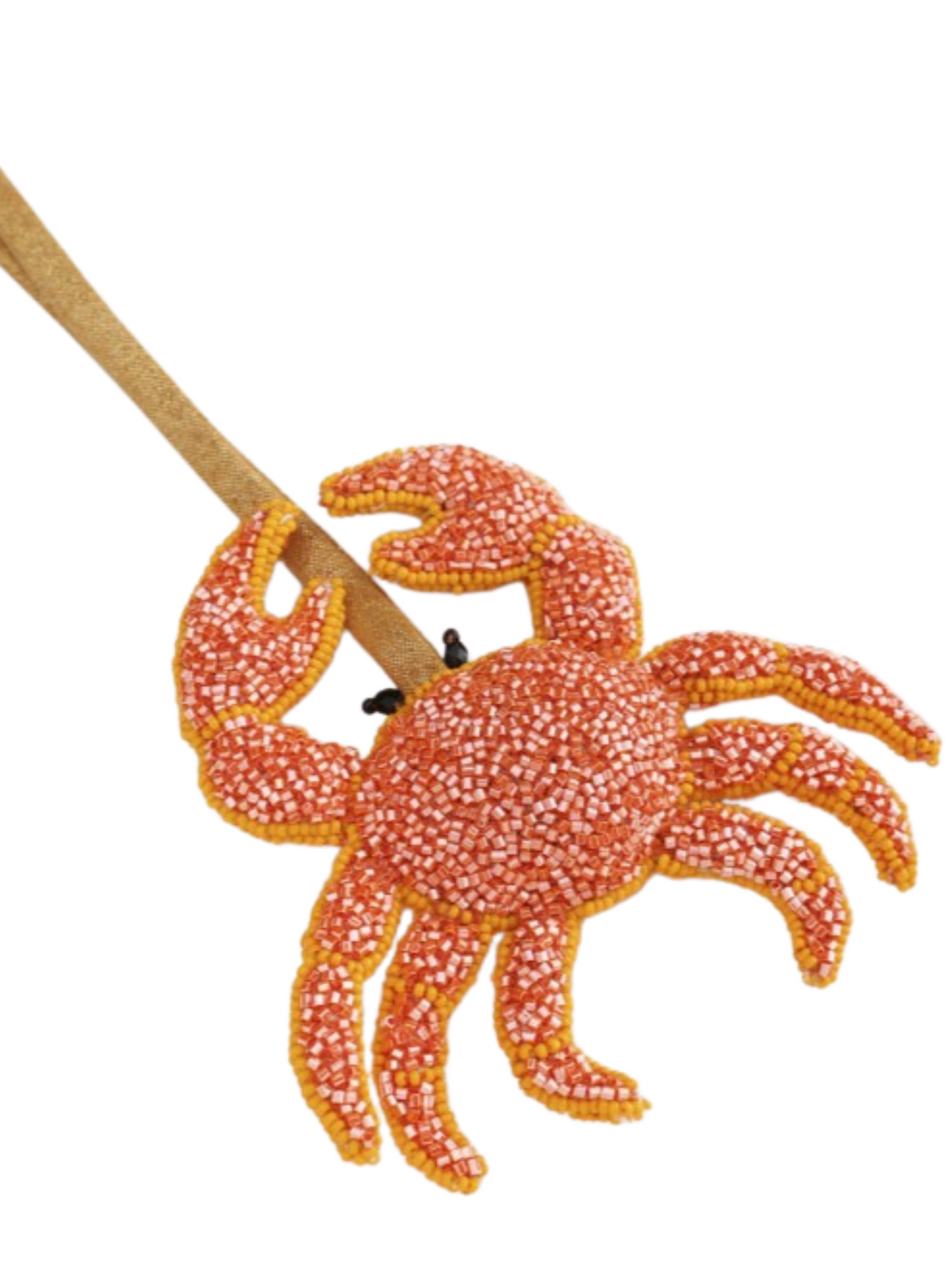 beaded bag charm crab shape