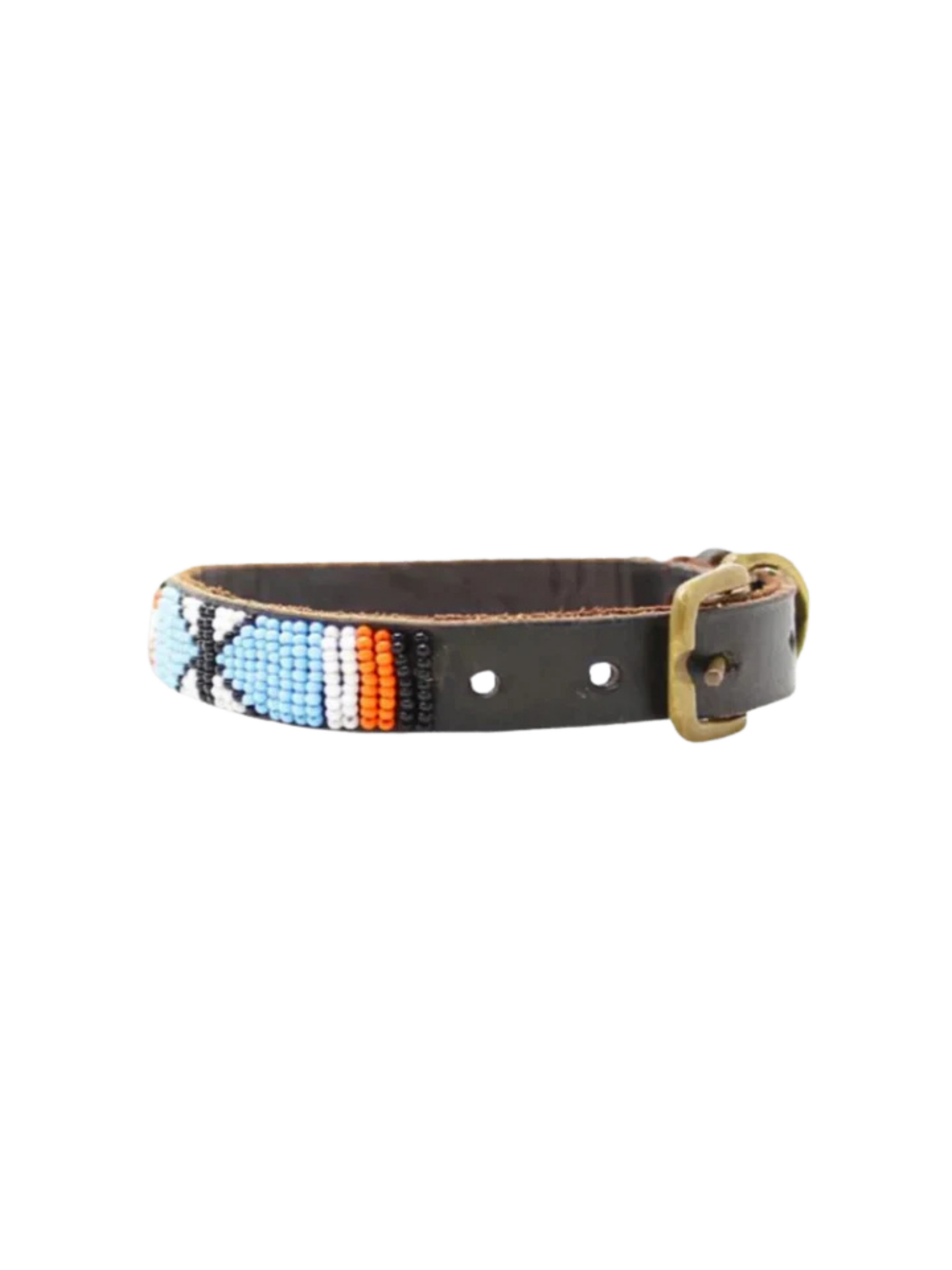 orange Beaded Dog Collar