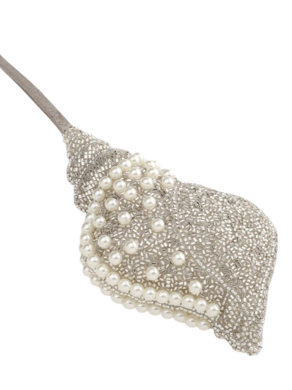 decorative silver shell charm