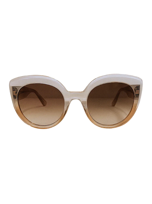 Light pink with yellow sunglasses
