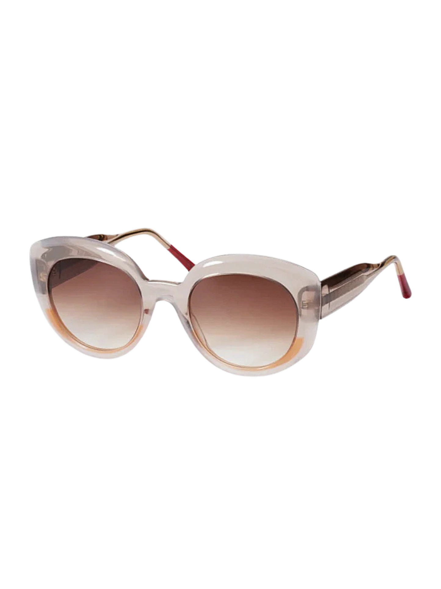 Light pink with yellow sunglasses