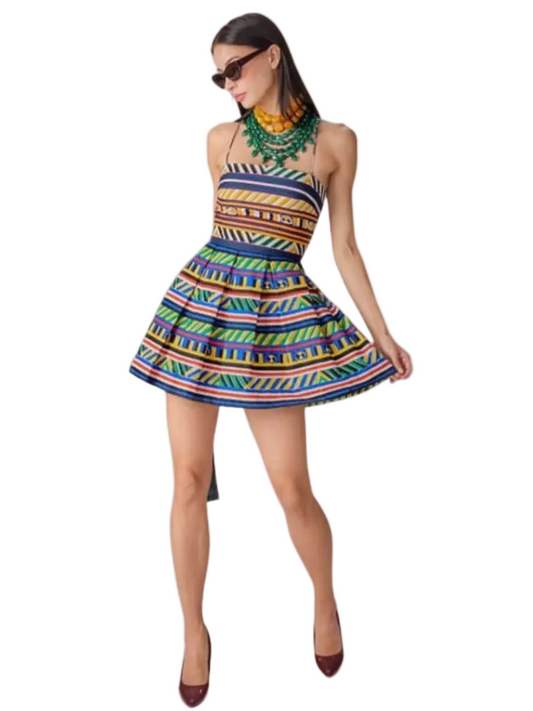 colorful patterned dress