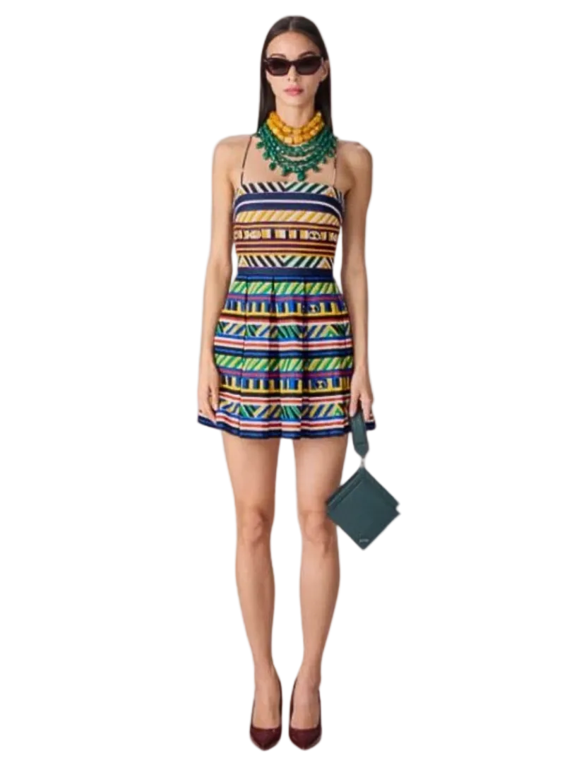 colorful patterned dress