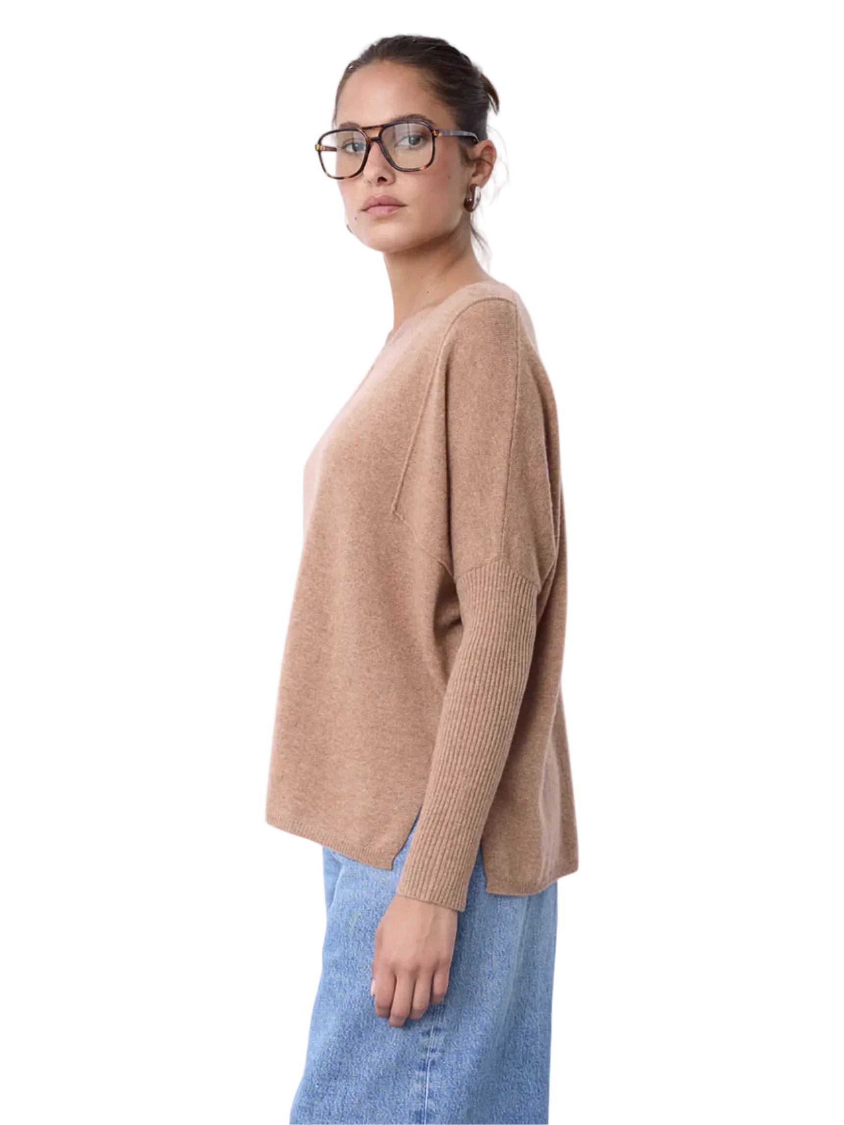 brown beige sweater