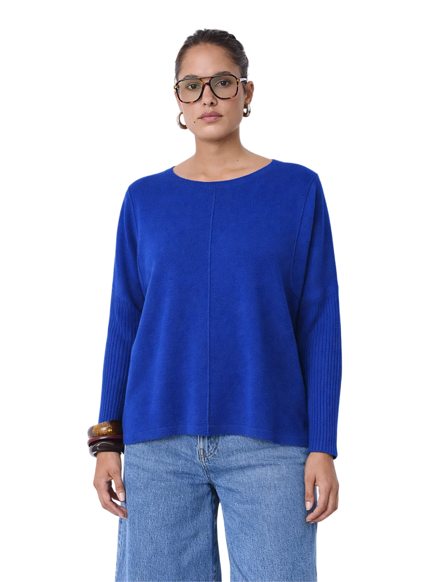  blue sweater