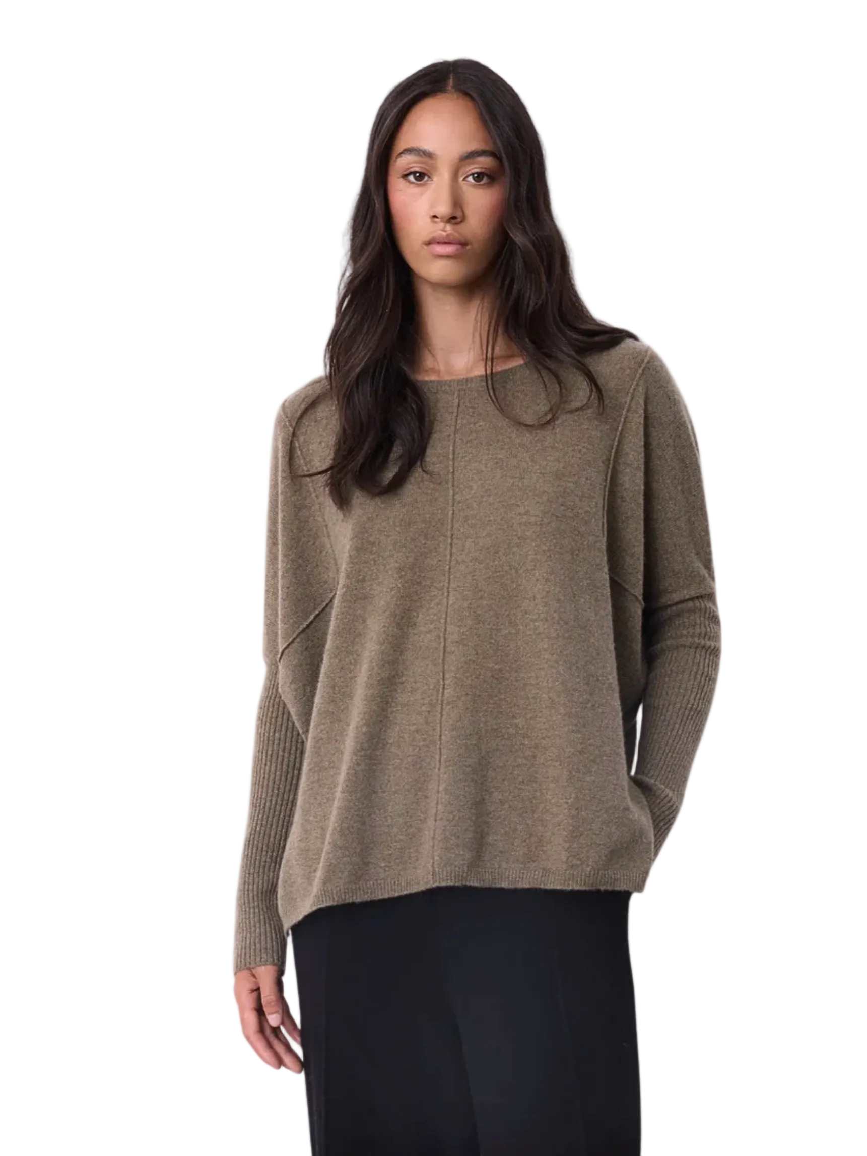 green cashmere sweater