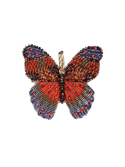 Butterfly-shaped Brooch beaded
