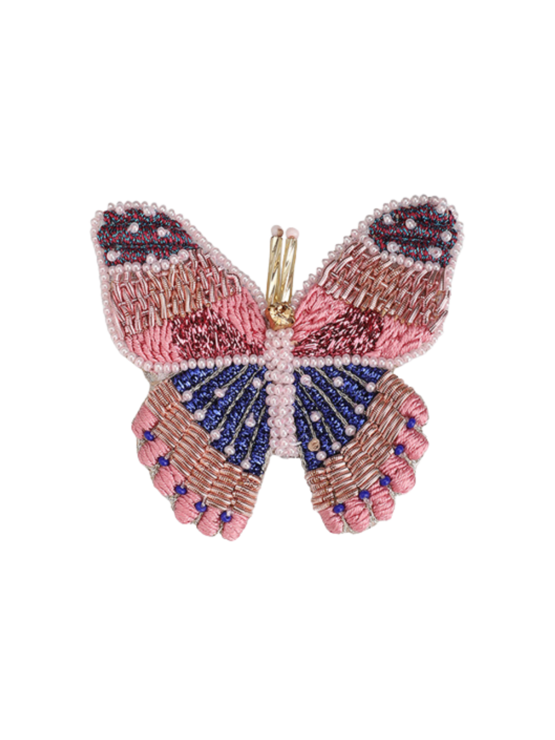 Butterfly-shaped Brooch beaded
