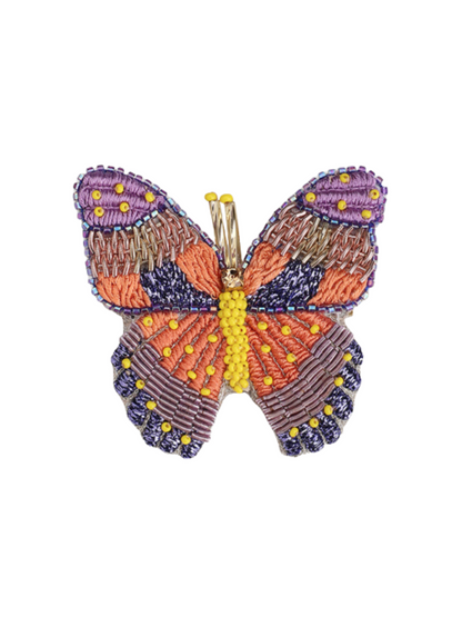 Butterfly-shaped Brooch beaded
