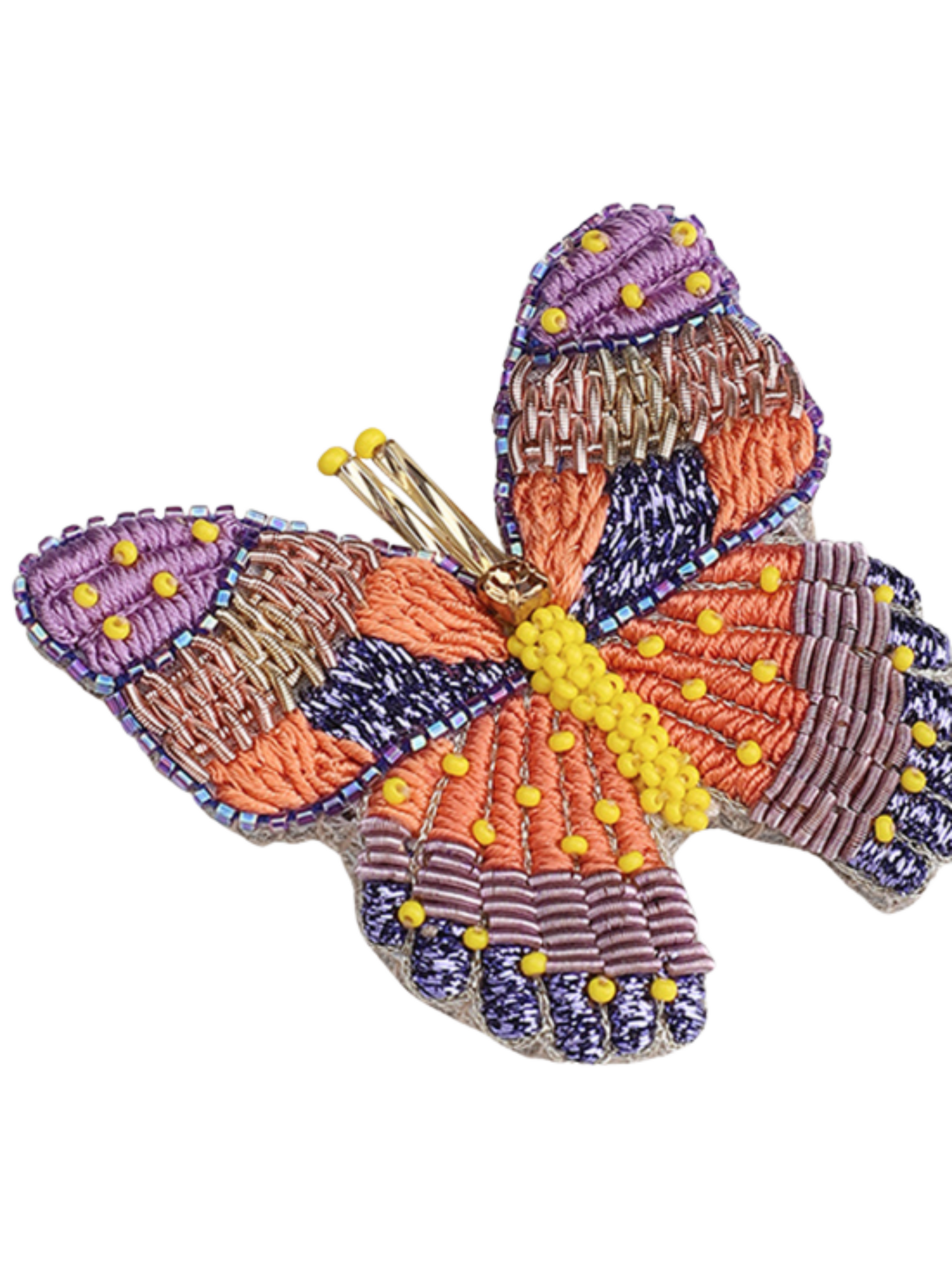 Butterfly-shaped Brooch beaded